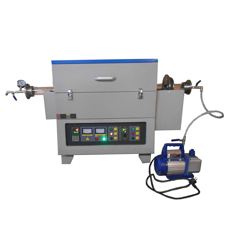 1200 Degree Compact Split Tube Furnace for Heat Treatment with Vacuum Flanges