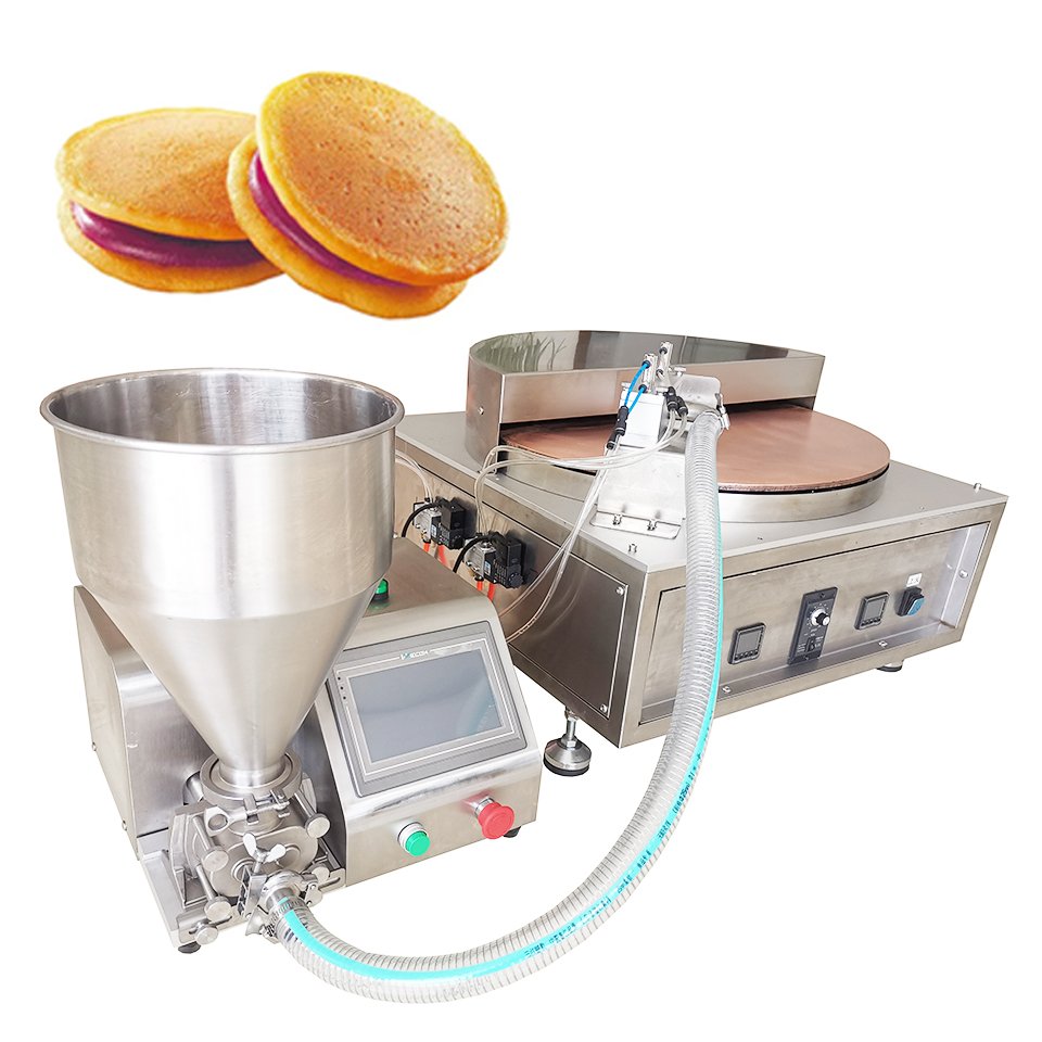 In Stock Automatic Commercial Industrial Large Production Line Electric Pancakes Making Dorayaki Maker Pancake Machine