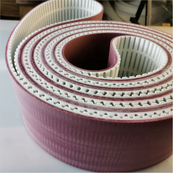 TPU synchronous engine belts with coating at5 at10 open end polyurethane PU steel timing belt