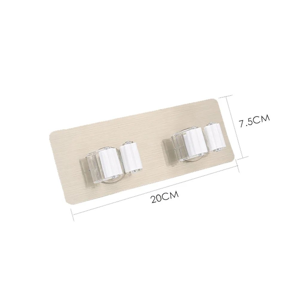 Wall Mop Holder Hook Bathroom Kitchen Organizer Broom Hanger Storage Rack Mounted Accessory Hanging Rails Cleaning Tools Supply