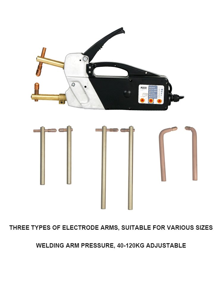 220V Electric Spot Welder Handheld Double Side Spot Welding Machine Repair Welding Sheet Metal Repair Tool 2.0 +2.0mm