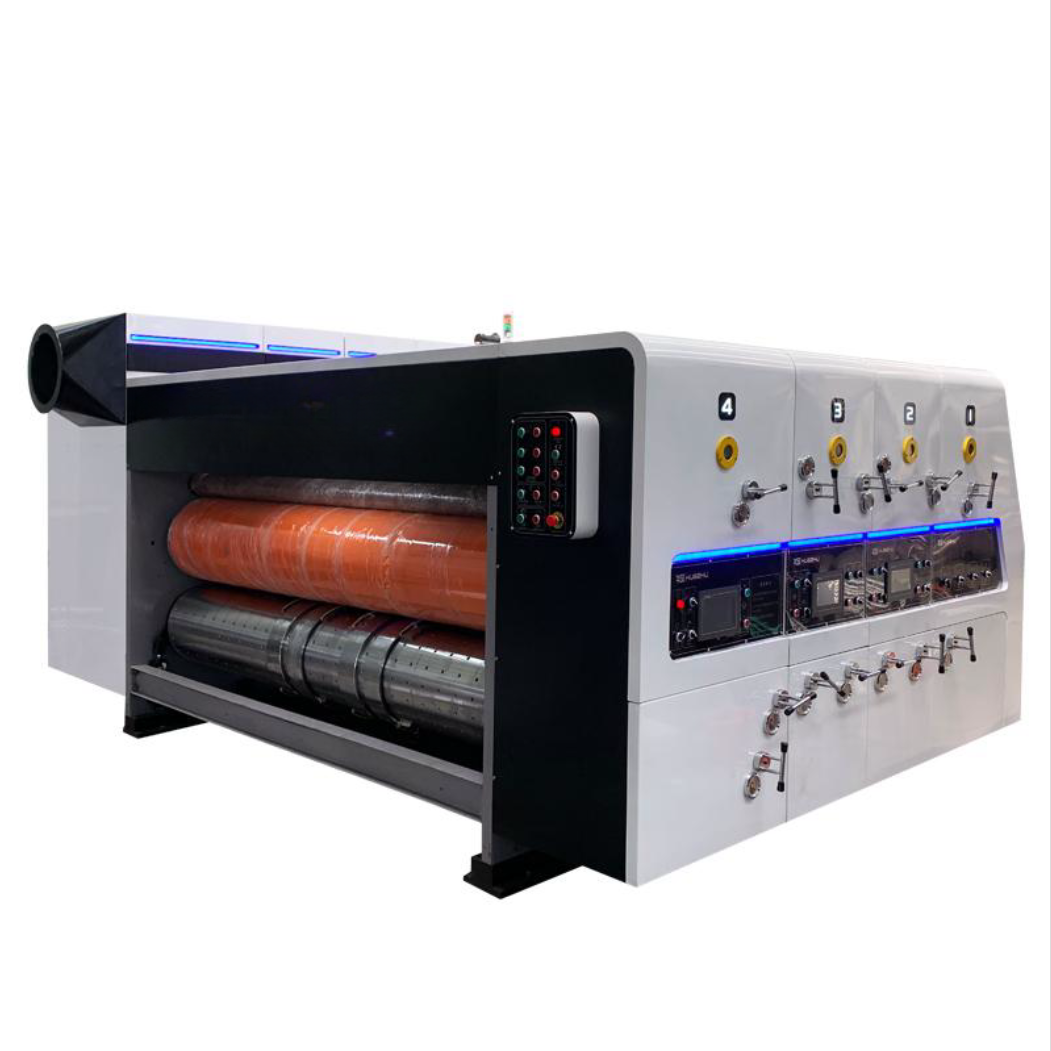 Auto Feeding Paper Three Color Printing Machine With Slotter and Die Cutter for Manufacturing Plants New or Used Condition