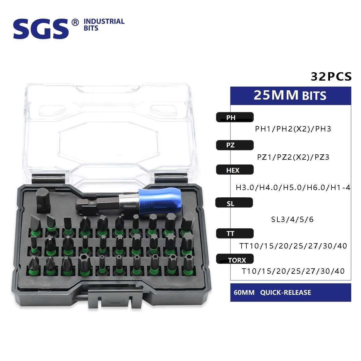 32-pieces S2 steel high quality security magnetic screw drive bit sets,other hand tools with suitable tough box