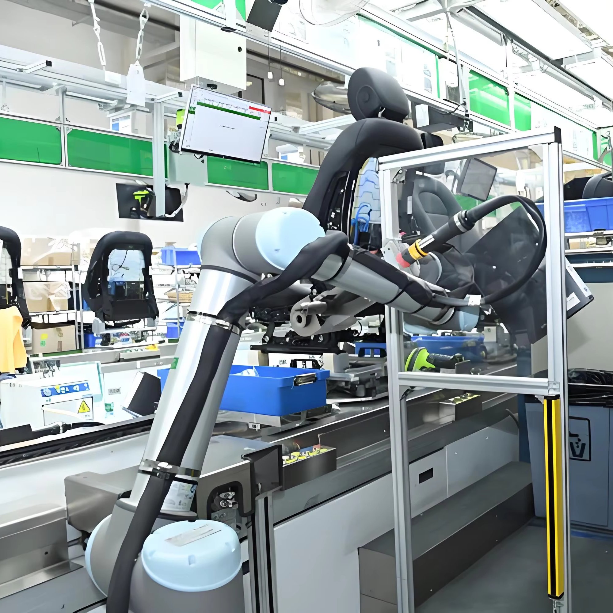 Customized Auto Double Chain Conveyor Aero Seat Production Line Airplane Seat Assembly System
