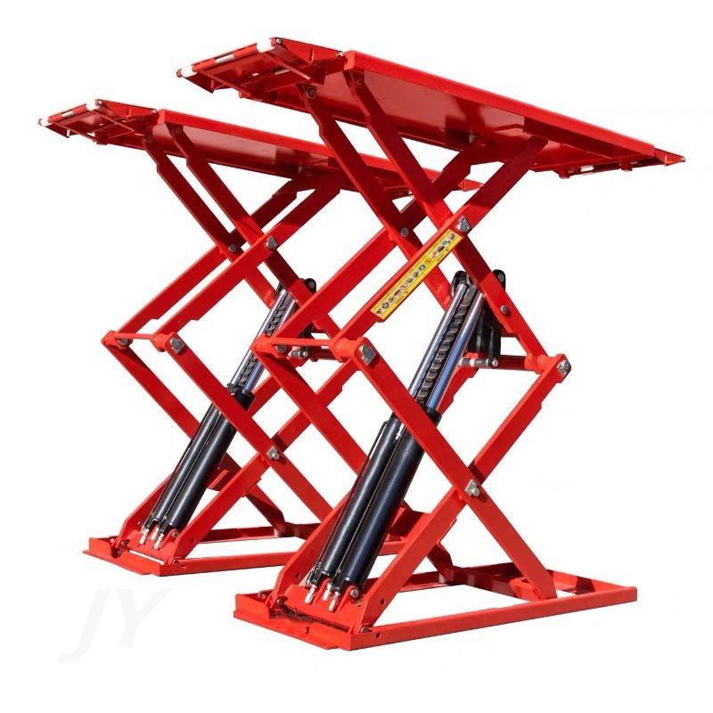 China Cheap Price 3500kg Ultra-thin Small Scissor Lift Car Lift Auto Repair Shop
