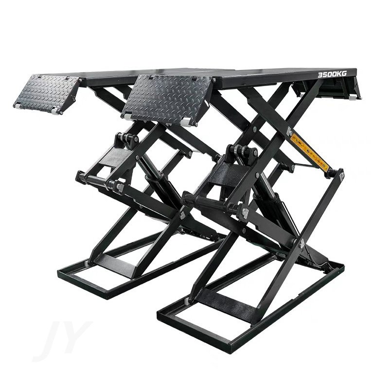 China Cheap Price 3500kg Ultra-thin Small Scissor Lift Car Lift Auto Repair Shop