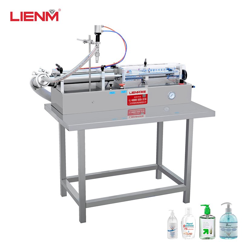 LIENM Pneumatic Self Suction Semi Automatic Liquid Detergent Bottle 300 Ml Bottle Shampoo Small Body Lotion Filling Machine