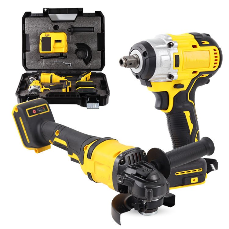Rechargeable multifunctional durable high power lithium battery angle grinder electric wrench tool set