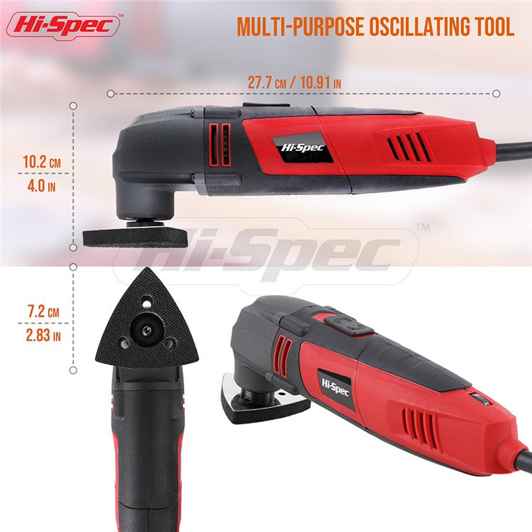37pc 220W Power Corded Oscillating Multi Tool with Saw Blade and Sanding Paper Accessories Set for Home and Garage DIY