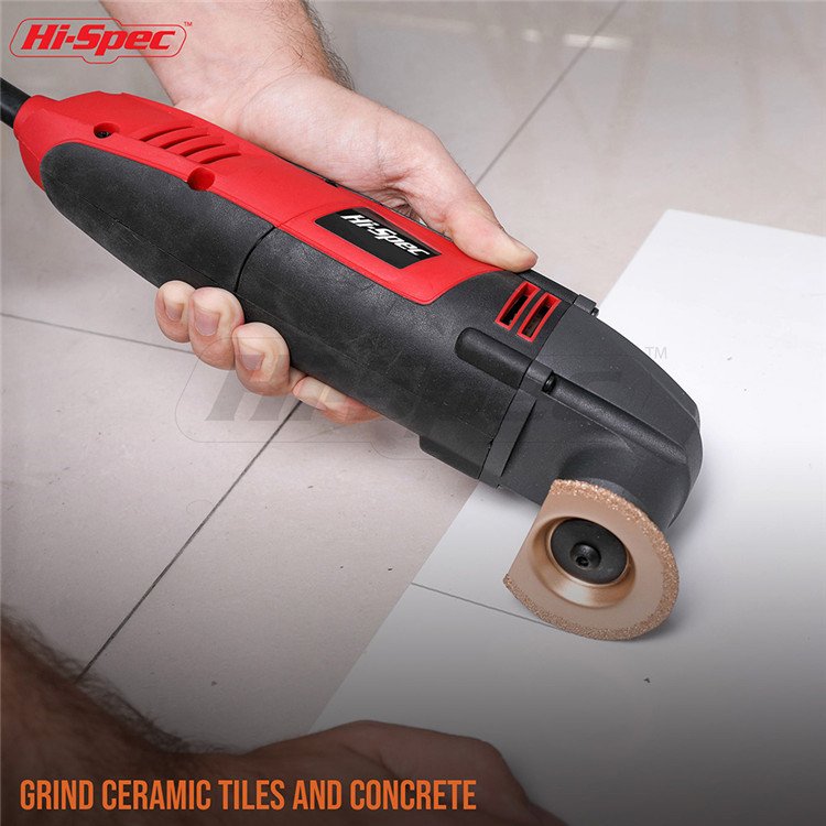 37pc 220W Power Corded Oscillating Multi Tool with Saw Blade and Sanding Paper Accessories Set for Home and Garage DIY
