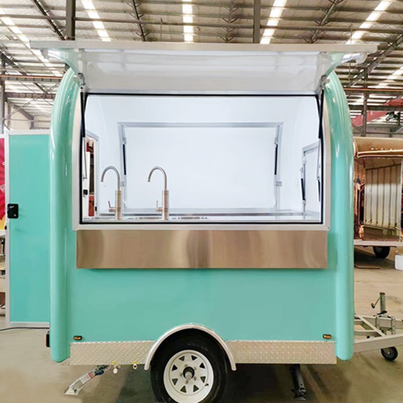 United States Coffee Van Mobile Food Trailer Food Truck Trailer Pizza Bakery Food Cart With Full Kitchen