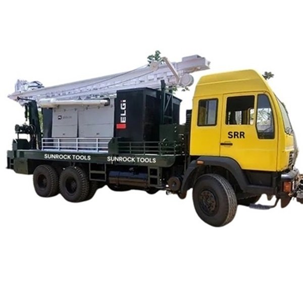 SUNROCK PDTHR 350 Deep Water Well Rotary Drilling Rig 8M Masts 5MTS Auto Rod Changing System Truck Skid Mounted Compressor Motor
