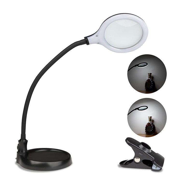 Led Portable Table Cosmetics Eyelash Extension Salon Furniture Magnifier Glass Light Beauty Salon Equipment Magnifying Lamp