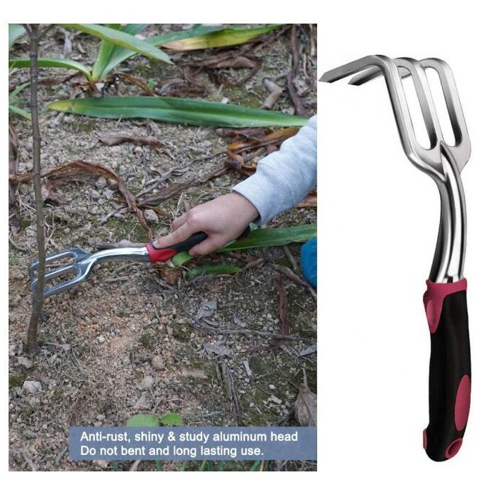 7pcs garden tool set with bag Ergonomic Gardening Hand Tool Set, Includes Trowel, Transplanter, Weeder, and Cultivator