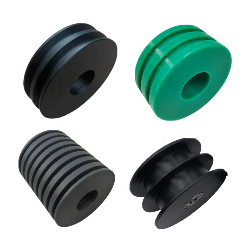 Multi-slot U-slot pulley nylon belt sheave roller step pulley plastic UPE POM rope wheel U groove cable pulley sheave