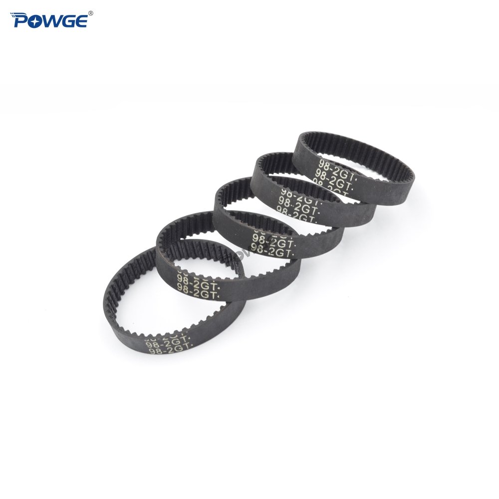 POWGE 2MGT 2M 2GT Synchronous Timing Belt Pitch Length 96/98/100/102/104/106/108/110/112/114/116/118/120mm Width 6mm Closed Loop