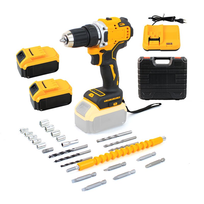 2-Speed Rechargeable Power Drills And Other Power Tool Accessories 21V Cordless Electric Drill