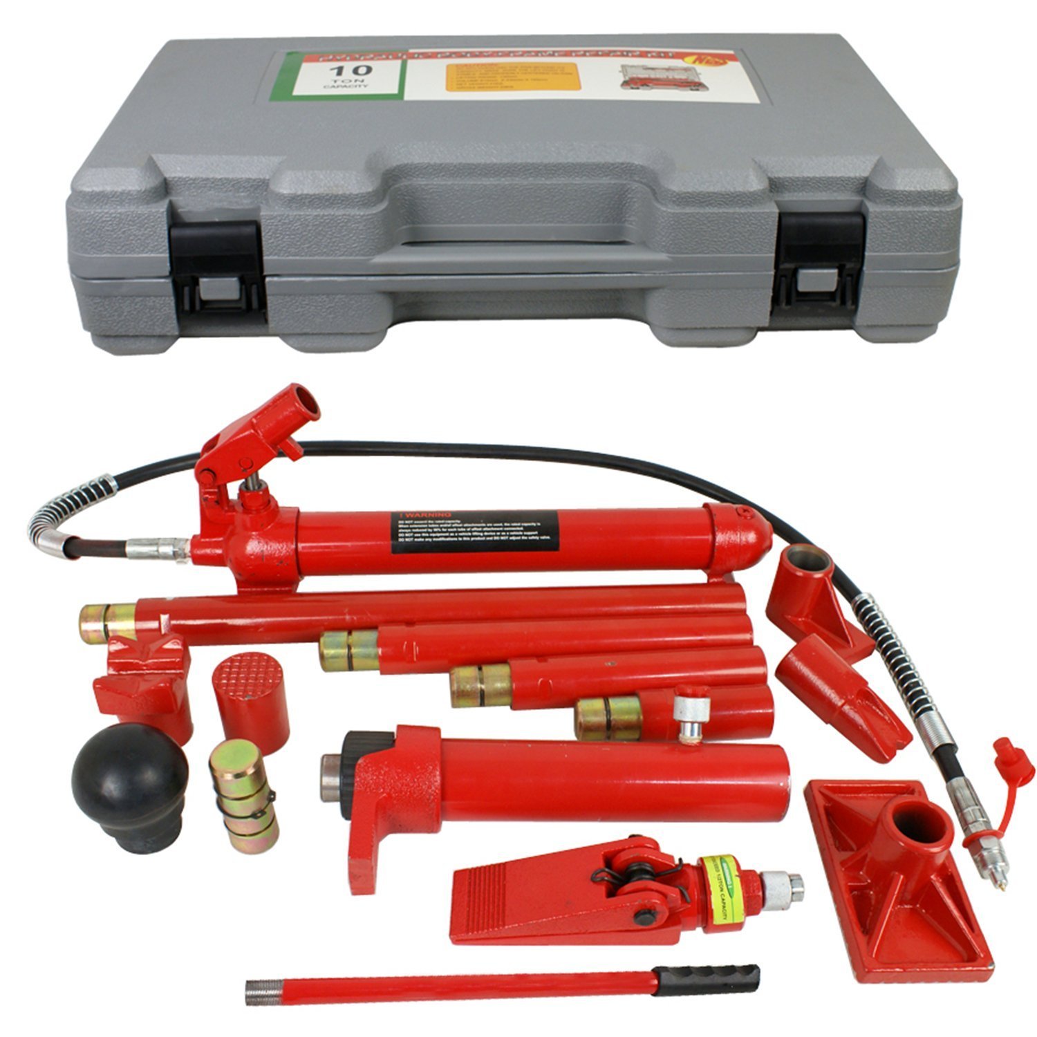 10 Ton Car Body Frame Repair Kit Separate Hydraulic Jack Vehicle Dent Repair Tools