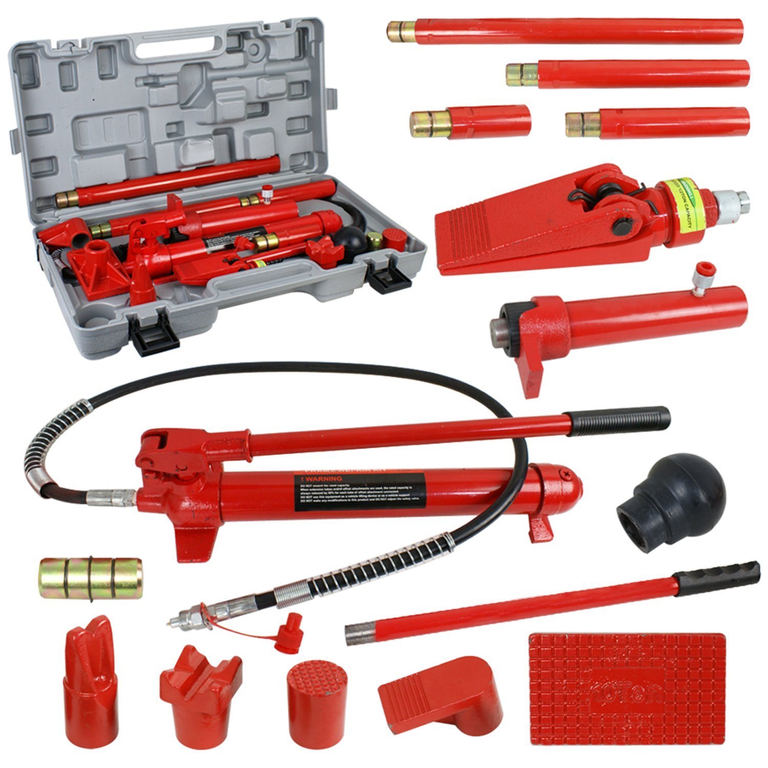 10 Ton Car Body Frame Repair Kit Separate Hydraulic Jack Vehicle Dent Repair Tools
