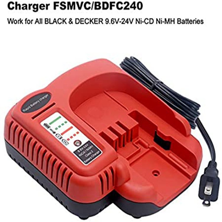 BDFC240 Type2 NI-CD NI-MH Battery Charger For Black Decker 9.6V - 24V Series Battery Electric Tool Accessory Power Tools Parts