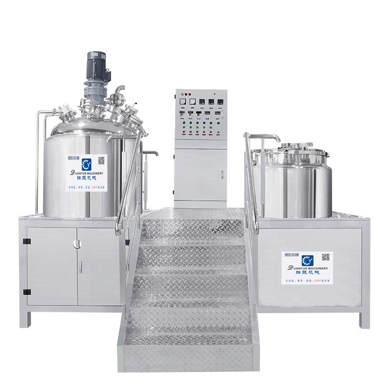 Cosmetic Cream Body Lotion Ointment Production Line Making Vacuum Homogenizer Emulsifying Mixer Machine