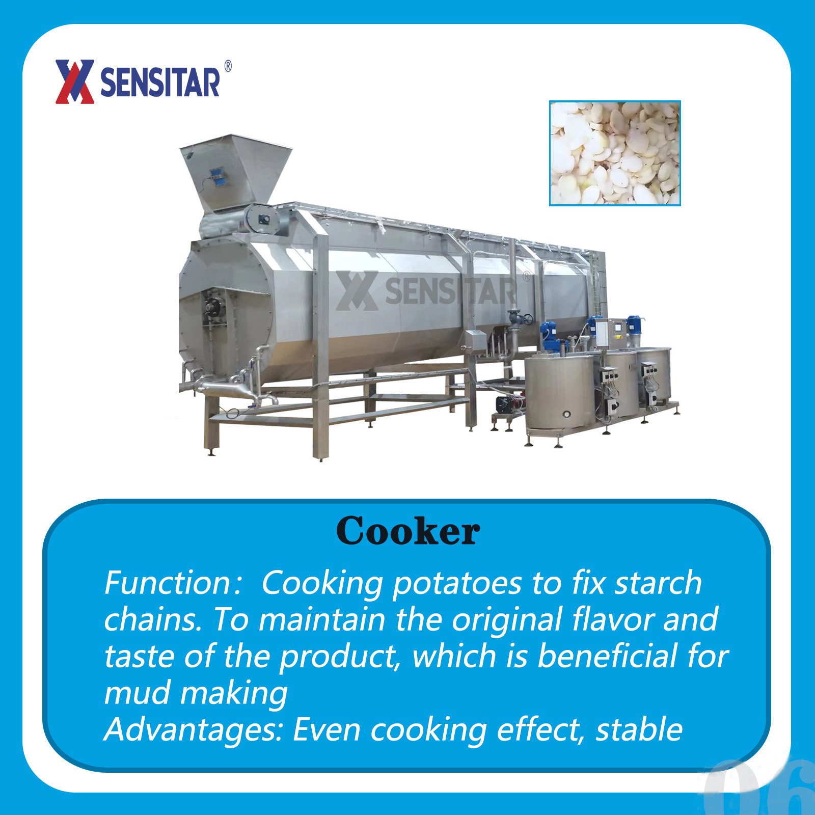 Fully Automatic Control High Qualified Food Potato Powder Processing Line Plant for Big Capacity Production
