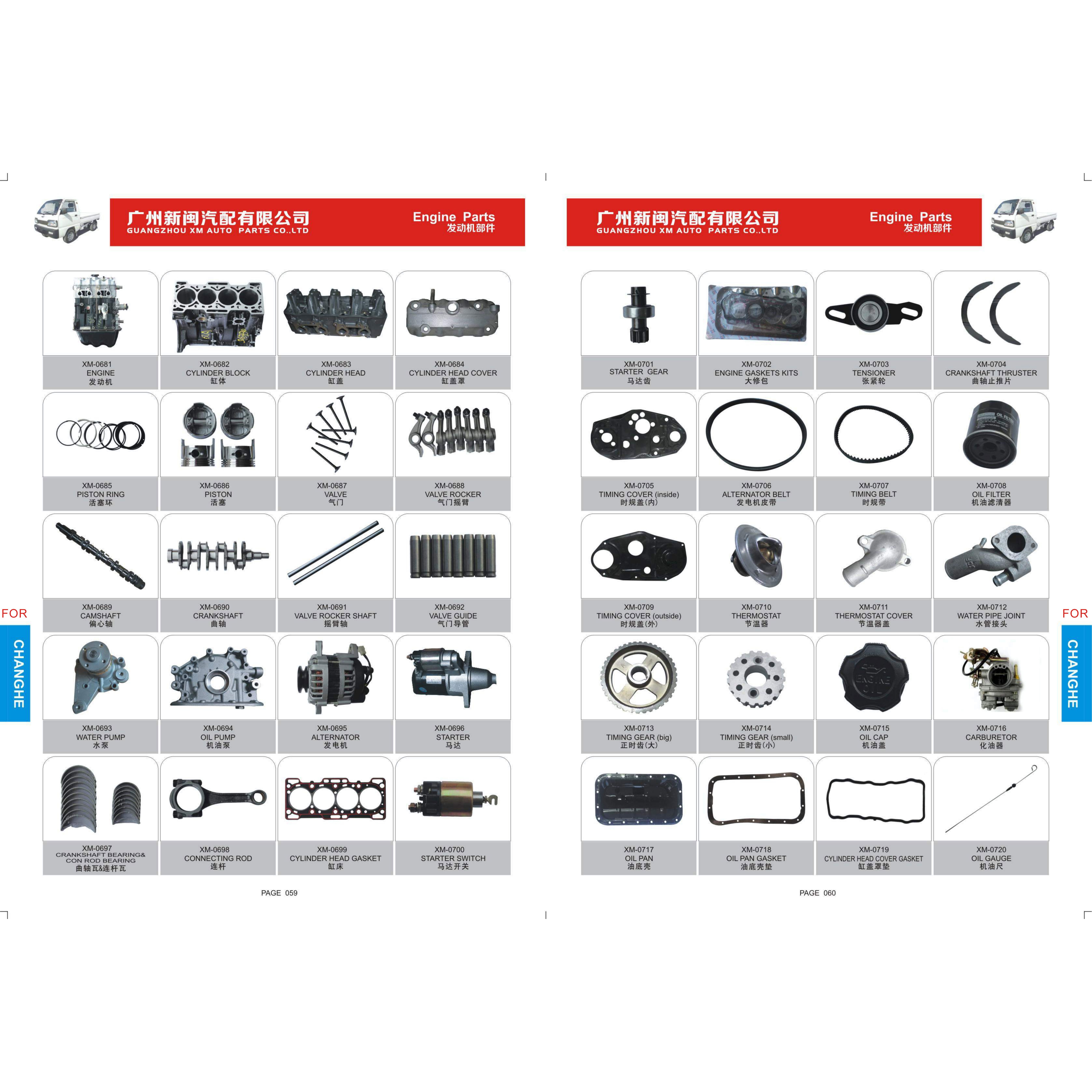 For Baic Changhe All Series Car Auto Part Headlight Tail Lamp Front Rear Bumper DRL Daytime Running Light Fender Rearview Mirror