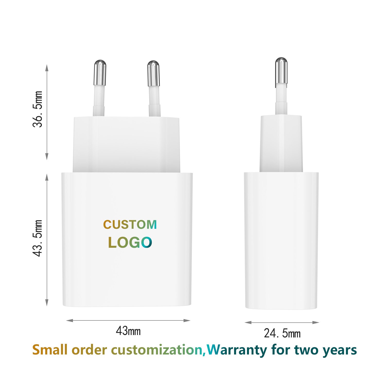 WFYEAR Factory CE KC Certified EU Plug 10.5W USB Power Adapter 5V 2.1A Wall Charger Original Iphone Charger For Phone