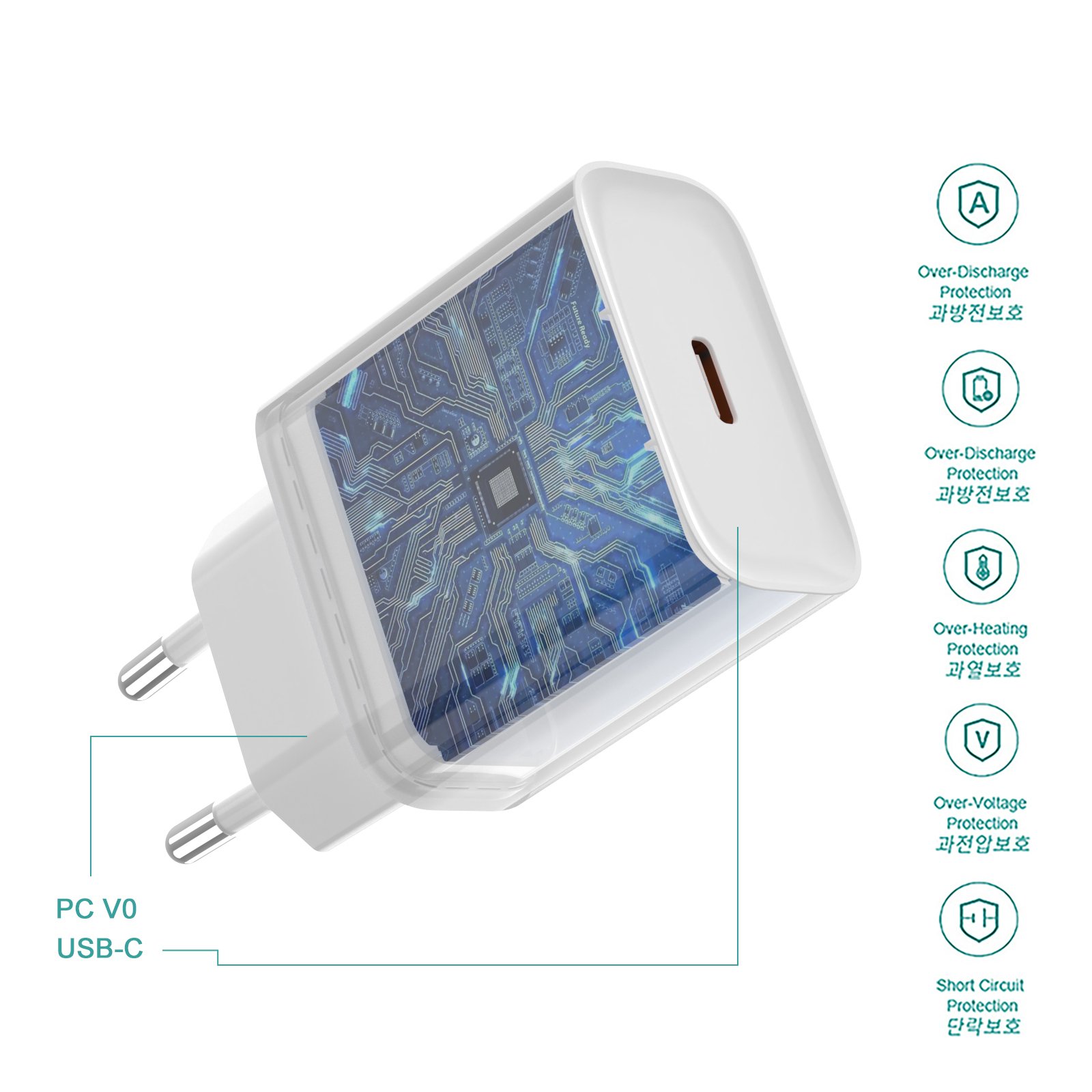 WFYEAR Factory CE KC Certified EU Plug 10.5W USB Power Adapter 5V 2.1A Wall Charger Original Iphone Charger For Phone