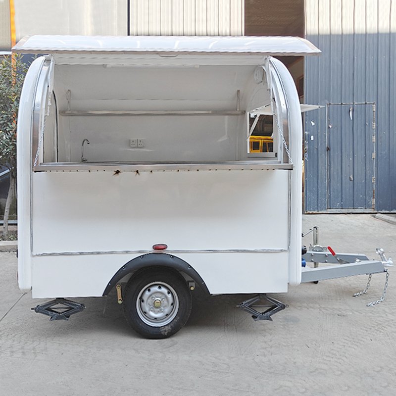 High Quality Mobile Food Kiosk Square Shape Coffee Shop Kiosk Customized Food Trailer Food Cooking Van for Sale