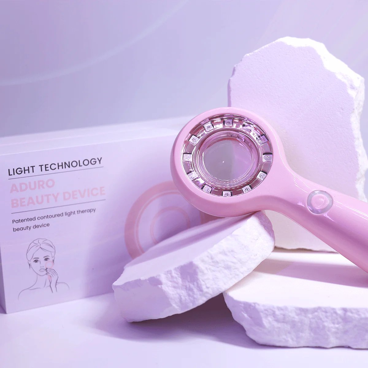 630nm Skincare Wand Beauty Device Red Blue Light Therapy Facial Hand Held Device for Acne Treatment