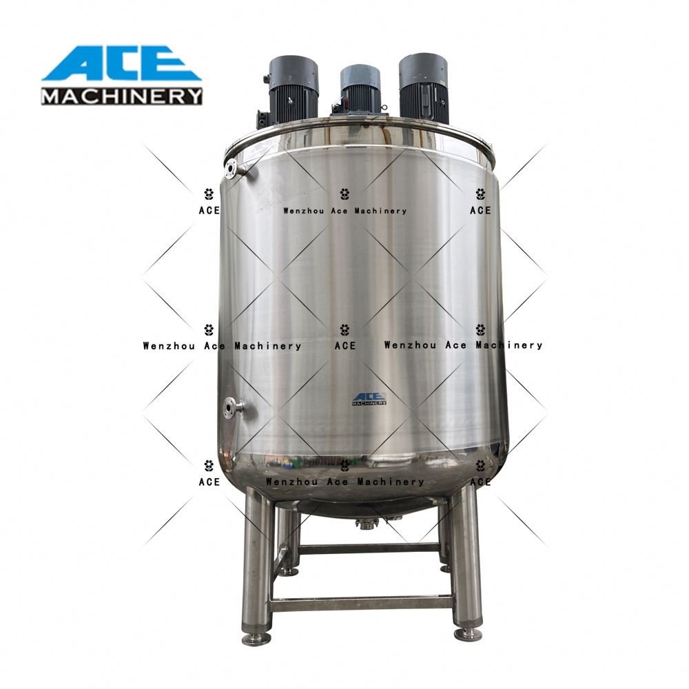 304 Shampoo Production Line Liquid Soap Dispenser Mixer Making Machine Mixing Tank With Heater Milk Homogenizer Price
