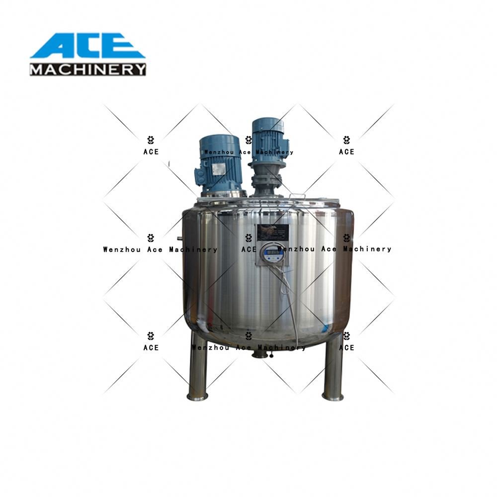 304 Shampoo Production Line Liquid Soap Dispenser Mixer Making Machine Mixing Tank With Heater Milk Homogenizer Price