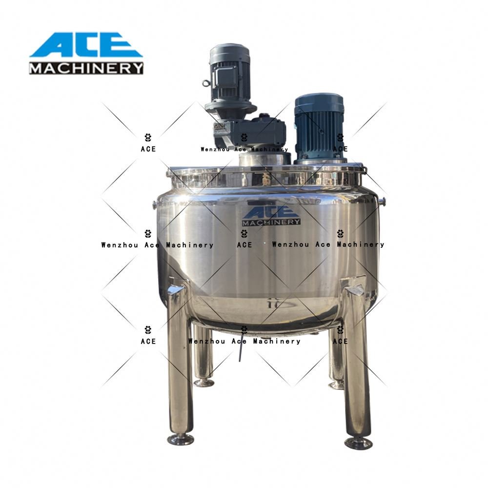 304 Shampoo Production Line Liquid Soap Dispenser Mixer Making Machine Mixing Tank With Heater Milk Homogenizer Price