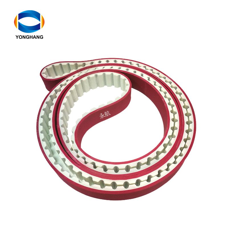 Customized industrial PU transmission belt AT10 AT20 Tooth embroidery machine timing belt with red rubber