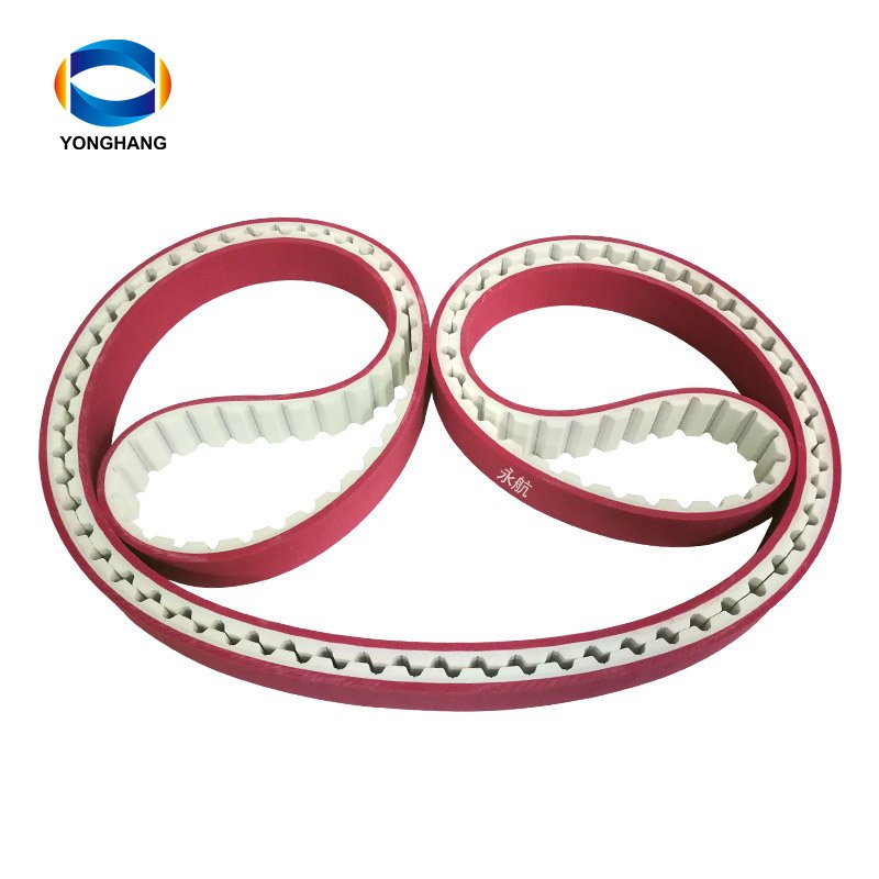 Customized industrial PU transmission belt AT10 AT20 Tooth embroidery machine timing belt with red rubber