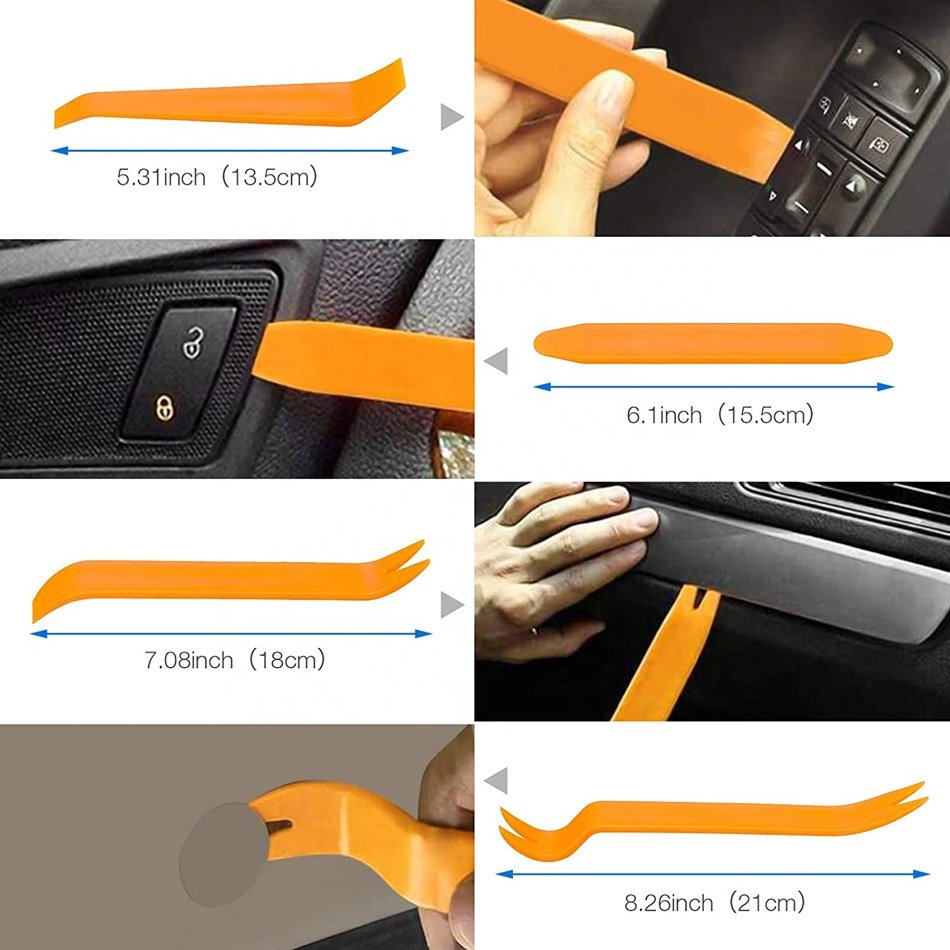 12pcs Car Tool Kit Professional Emergency Automotive Tool with Easy Entry Long Reach Grabber Air Wedge