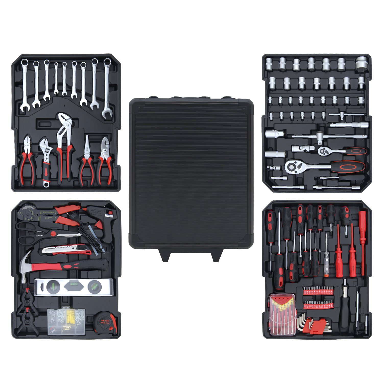Wholesale 399pcs professional socket tool kit Aluminum socket wrench set cordless tool box set hand tool sets