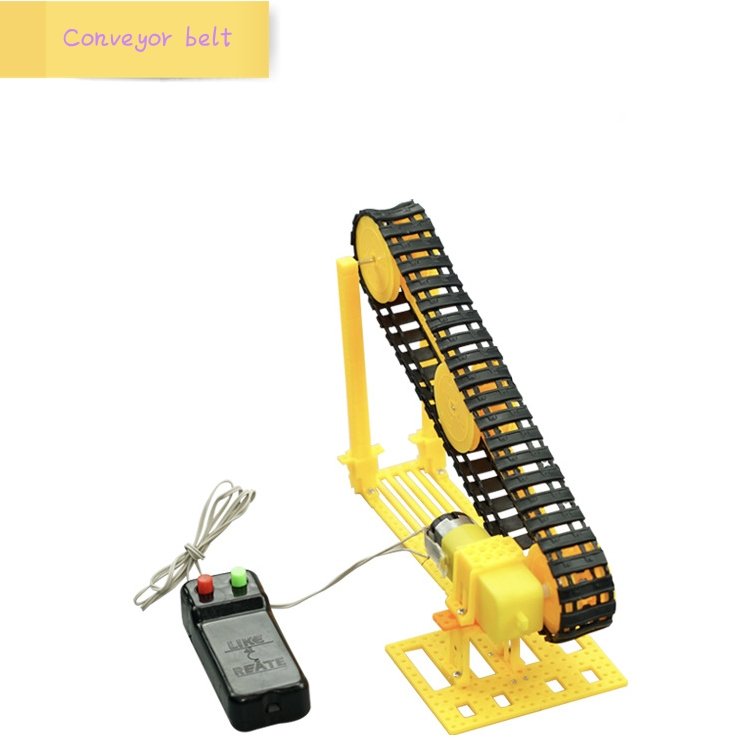 Electric transmission belt conveyor belt automatic elevator making diy student science experiment assembling toys educational