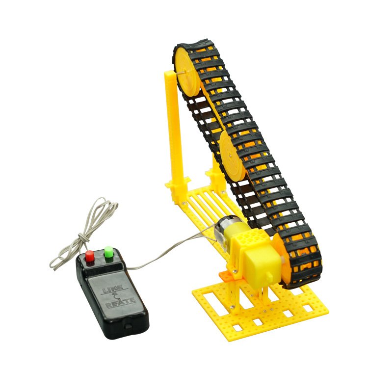 Electric transmission belt conveyor belt automatic elevator making diy student science experiment assembling toys educational