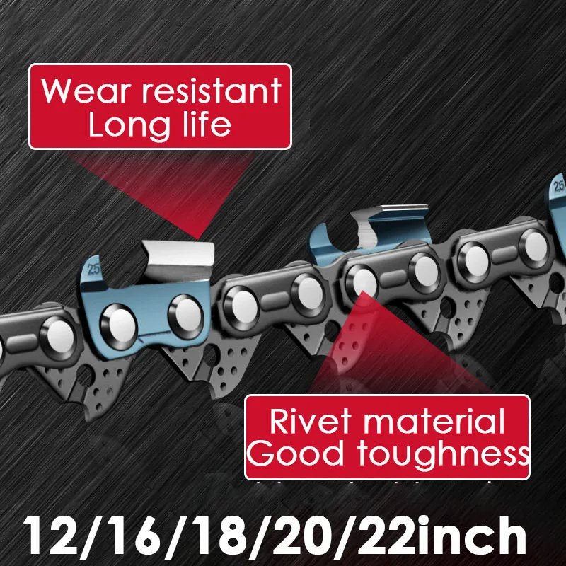 12/16/18/20/22 Inch High Quality Garden Power Tools Gasoline Chainsaw Chain Oil Chainsaw Saw Blade Parts