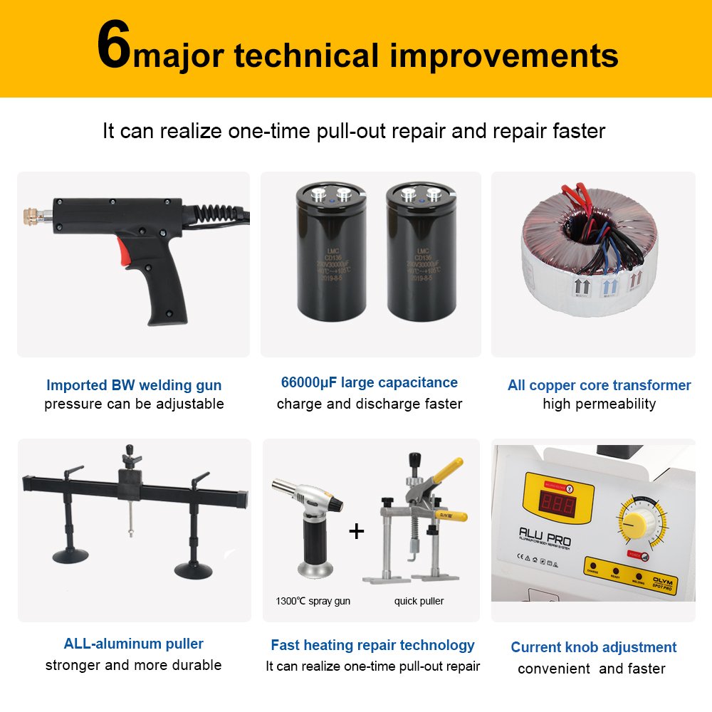 TOP CONFIGURATION Steel and Aluminum Repair Machine Dent Puller Pulling Equipment for Sale