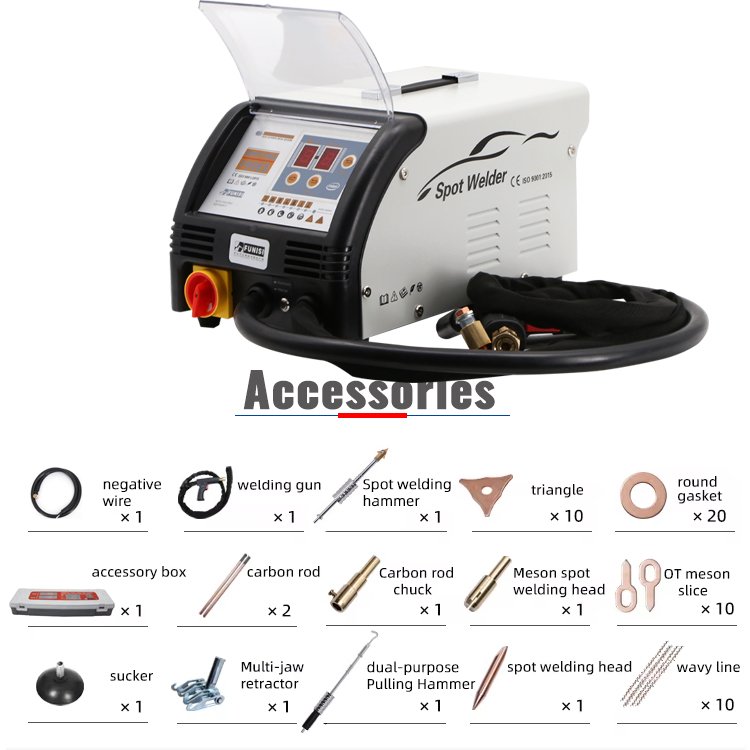 FUNISI F90ES Spot Welder Machine with Dent Puller Essential for Car Body Repair Equipment