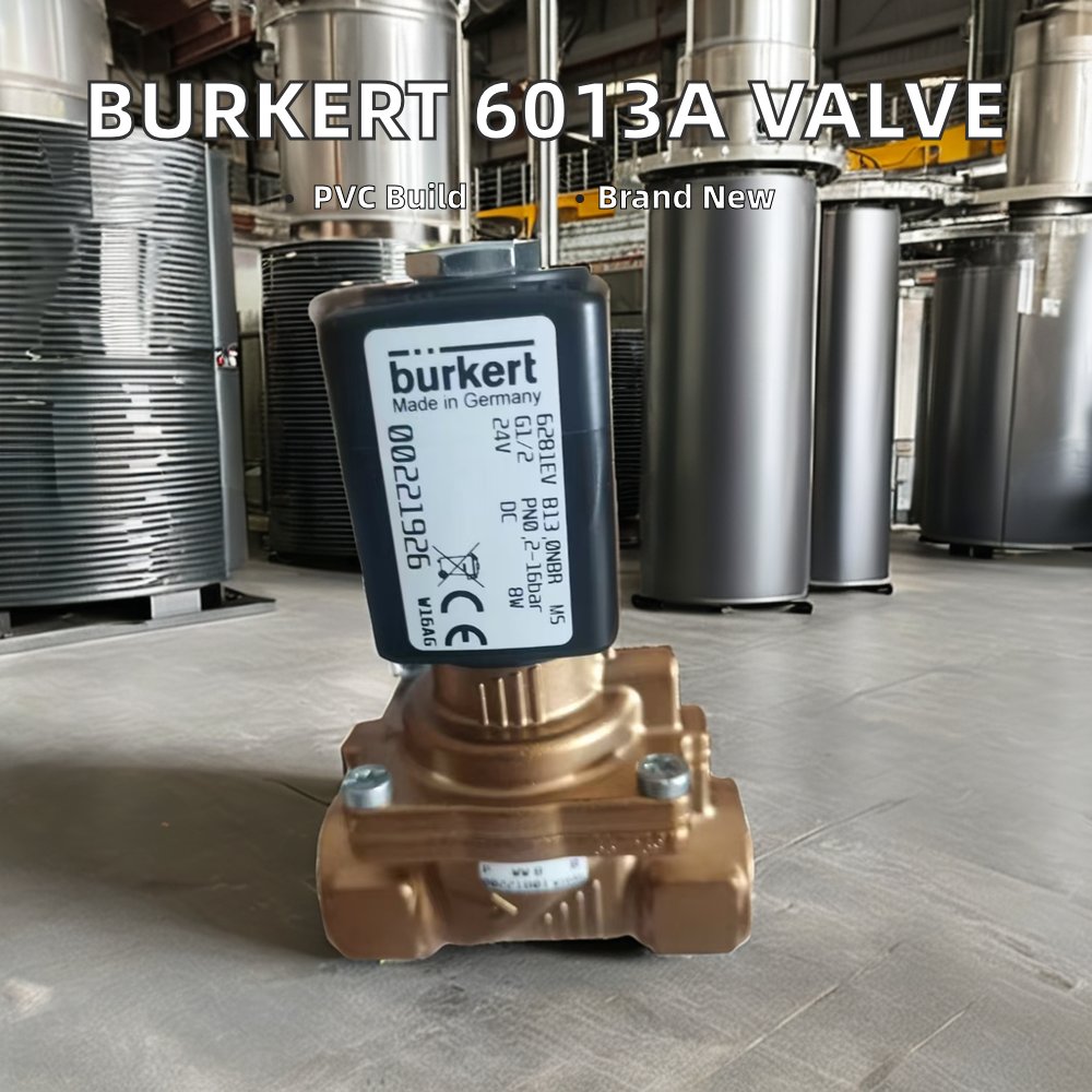 Burkert 6013A 6.0 G1/4 230V 8W 1.5Bar Solenoid Valve New Condition Burkert Solenoid Valve