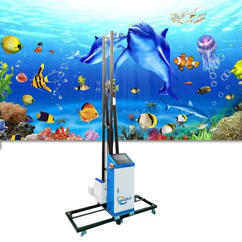 China Made 3d UV Inkjet Wall Printer Poster Design Bus Body and Exterior Ads Printing Painting Machine on Glass Granite Walls