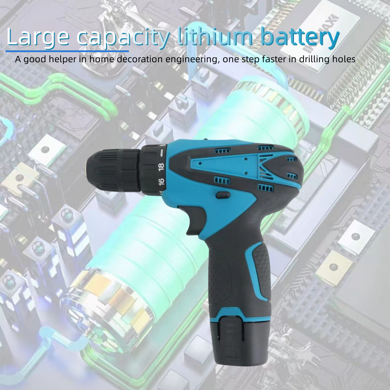 24/118 accessories super cheap 12v 24v cordless drill battery 1.3ah 1300mah 5cells machine set electric 3/8