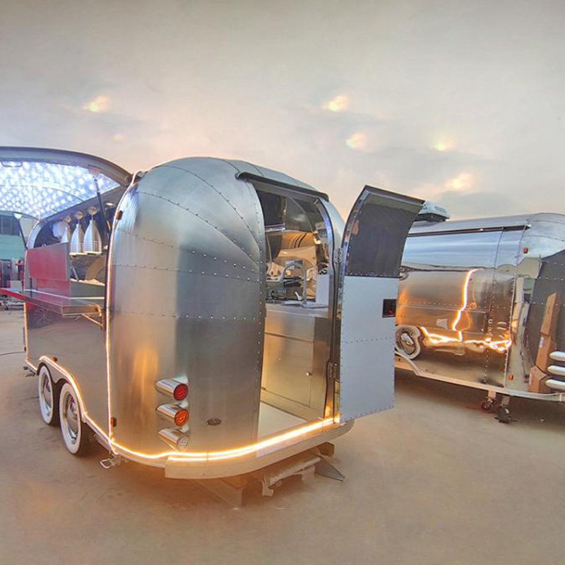 Stainless Steel Working Table Mobile Food Truck for Factory Price Fast Food Trailer