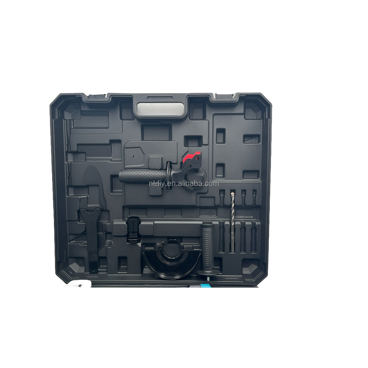 4pcs 21V Power Tools Set Includes Hammer Wrench Angle Grinder & Drill for Various Repair Scenes Compatible 2 Batteries 1 Charger