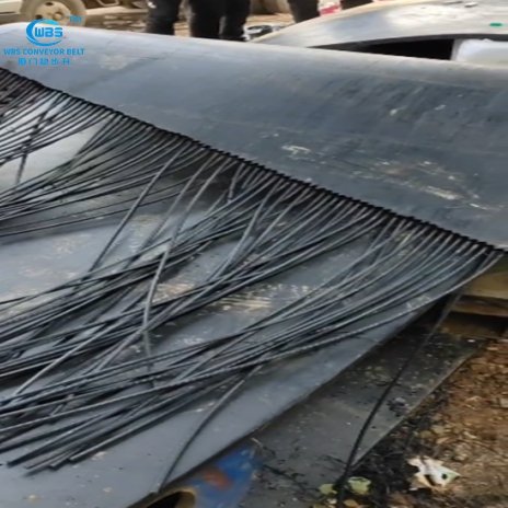 Steel cord conveyor belt ST belt with steel cord high tensile strength heavy load long distance for mine coal power plant.=