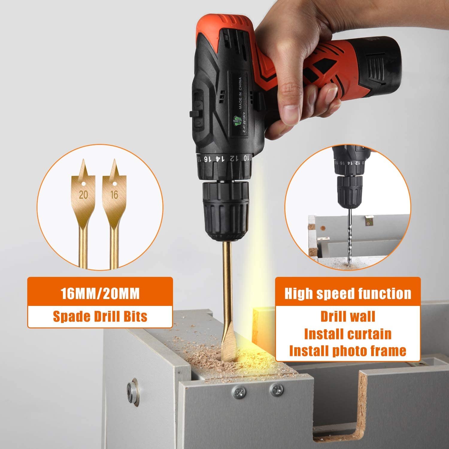 Summergerblacnew Battery Driver 16.8V Mendless Drill Hand Tools Power Drills Set Tool Combo Bit Kit Accessories Impact Drill 5kg